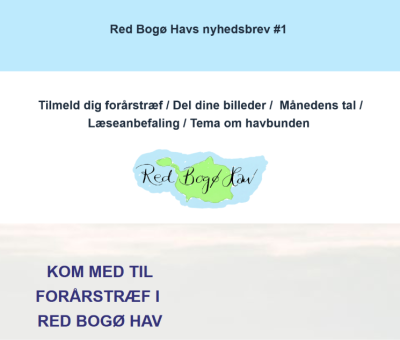 Toppen af nyhedsbrev#1 fra foreningen RedBogø Hav
